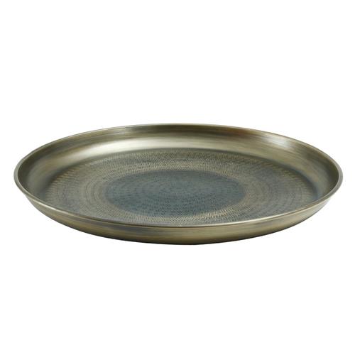 Dienblad Lera messing antique look small D41,5xH2,5cm