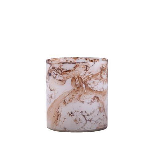 Lantern old pink marbled S 12cm