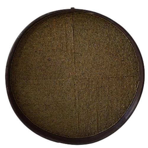 Plate Nampan Brown with Gold Beads 80cm