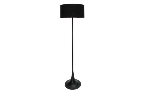 FLOOR LAMP METAL WITH BLACK SHADE H: 149CM
