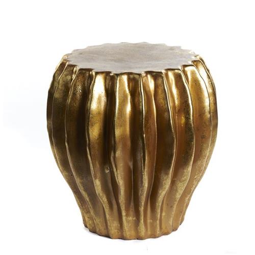 Pouf Cactus gold H42