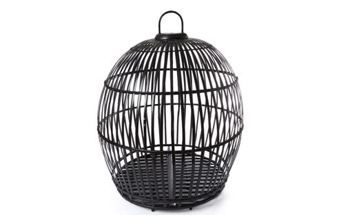 CAGE BAMBOO BLACK H 80CM