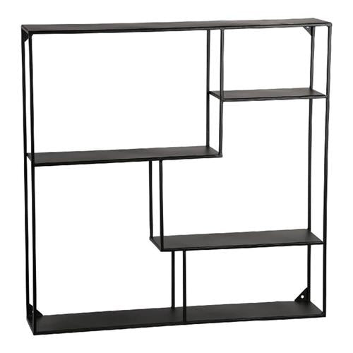 Wall rack Mae black iron 80X15X81