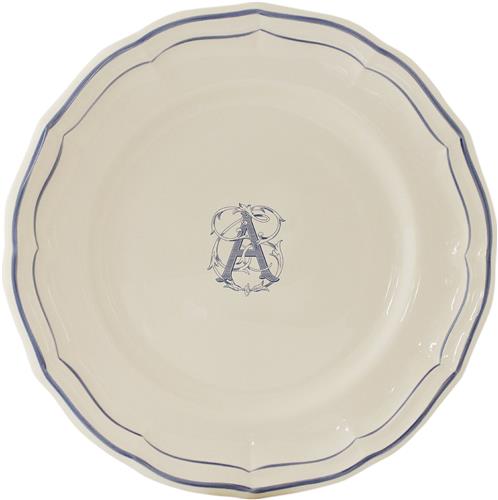 TAARTBORDJE FILET MANGANESE MONOGRAMME "A" 16.5CM