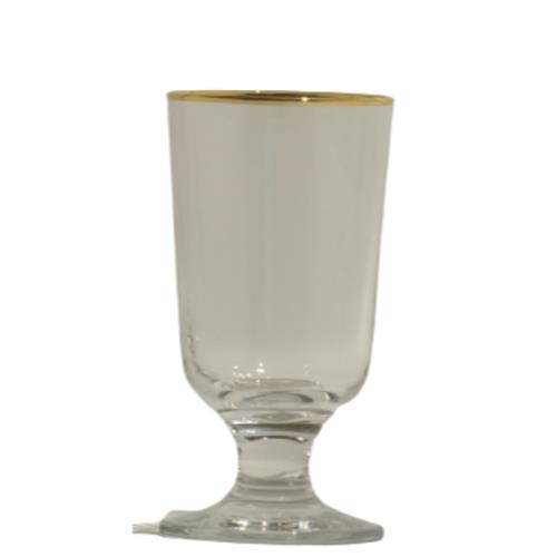 Wijnglas met gouden rand klein H13,5 x Dia7cm