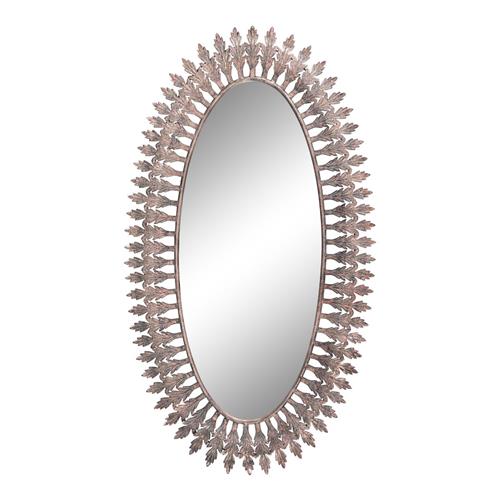 PTMD Spiegel Earth ovaal met veren