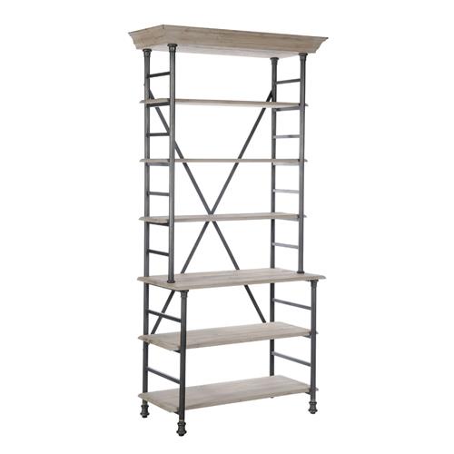 Shelving unit Entrepot 112X50XH220cm Antique Pine/Metal