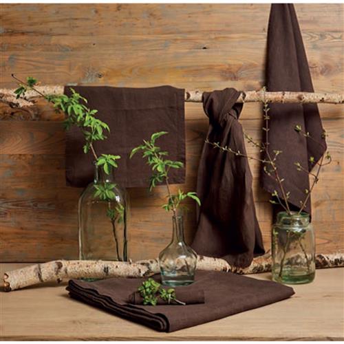 Tablecloth Brown Linen 170X260cm