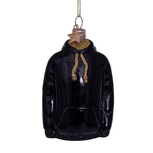 Kersthanger Hoodie Zwart 9cm