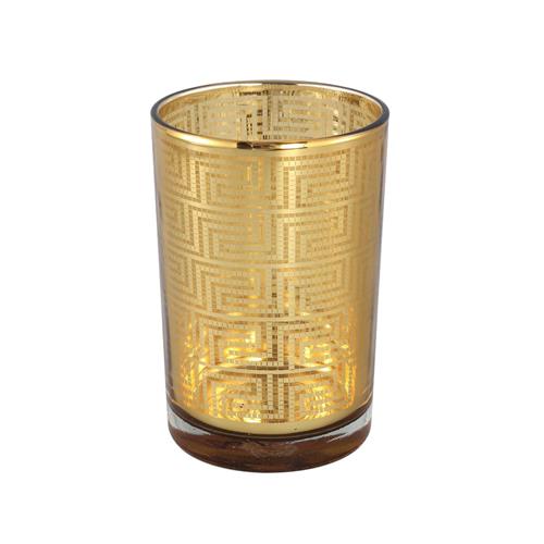 PTMD Waxinehouder Havy goud large D12xH18cm
