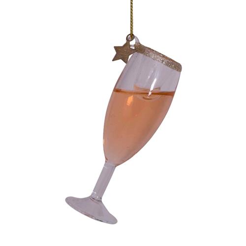 Kersthanger Prosecco Rose Glas 8cm