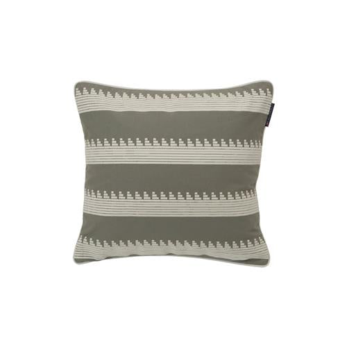 Lexington Sierkussen geborduurd groen/wit gestreept