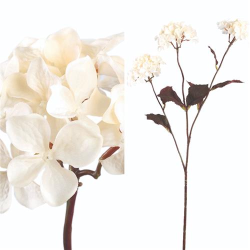 Siertak Hortensia wit 3 bloemen L77xB23cm