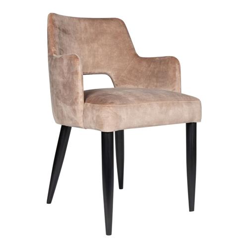 Eetkamerstoel Jip met armleuning Khaki 55x62x79cm