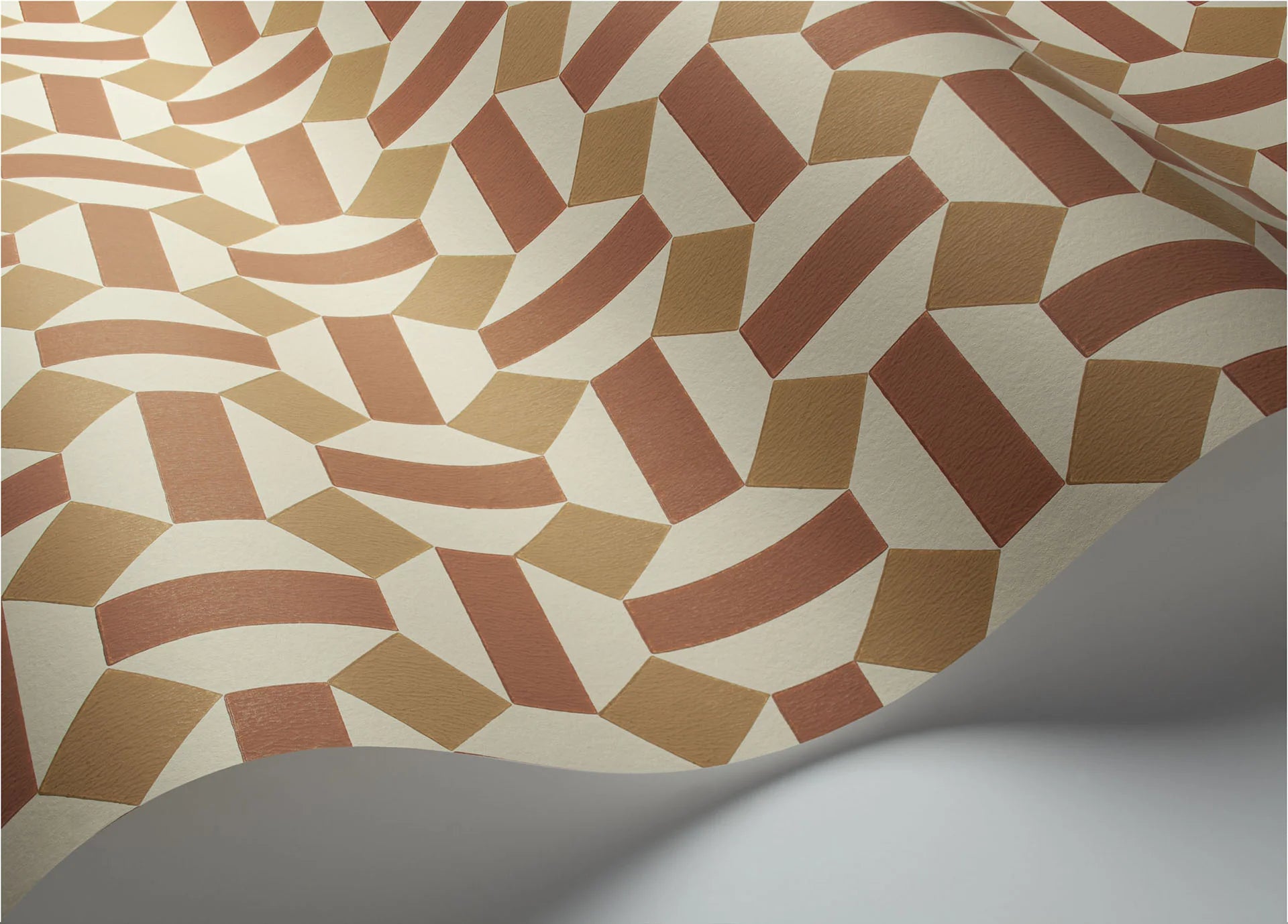 Cole & Son Seville Alicatado, Terracotta on Parchment