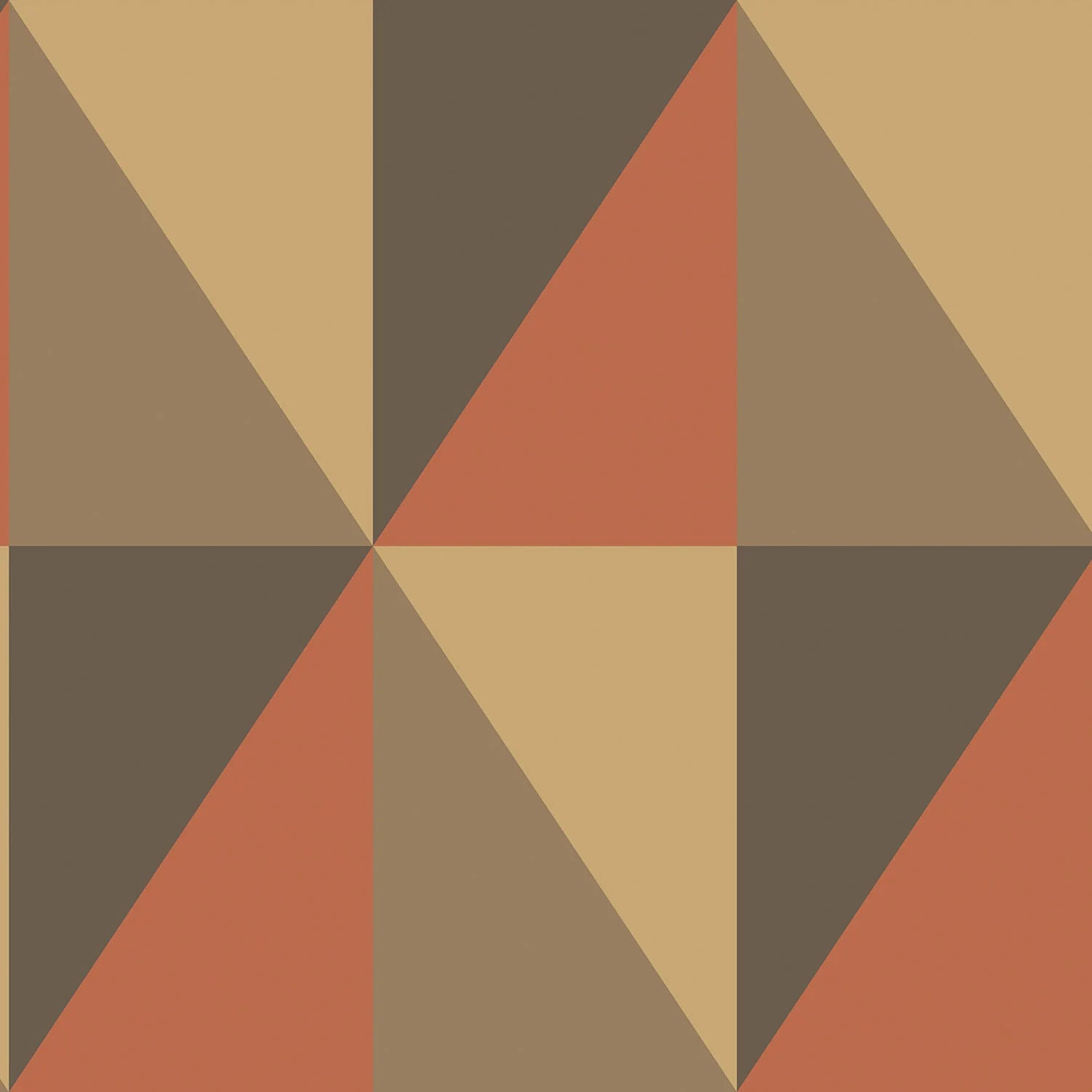 Cole & Son Geomatric II Apex Grand ,Red, Sand & Soot