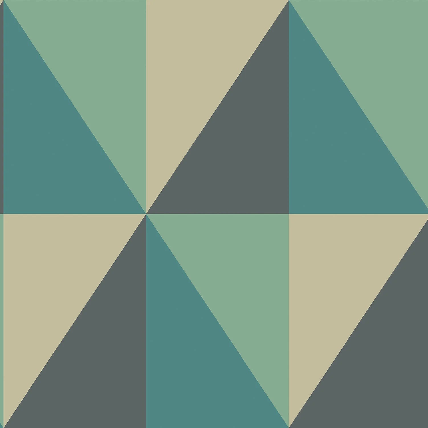 Cole & Son Geomatric II Apex Grand, Olive, Forest Green & Metallic Gold (kopie)