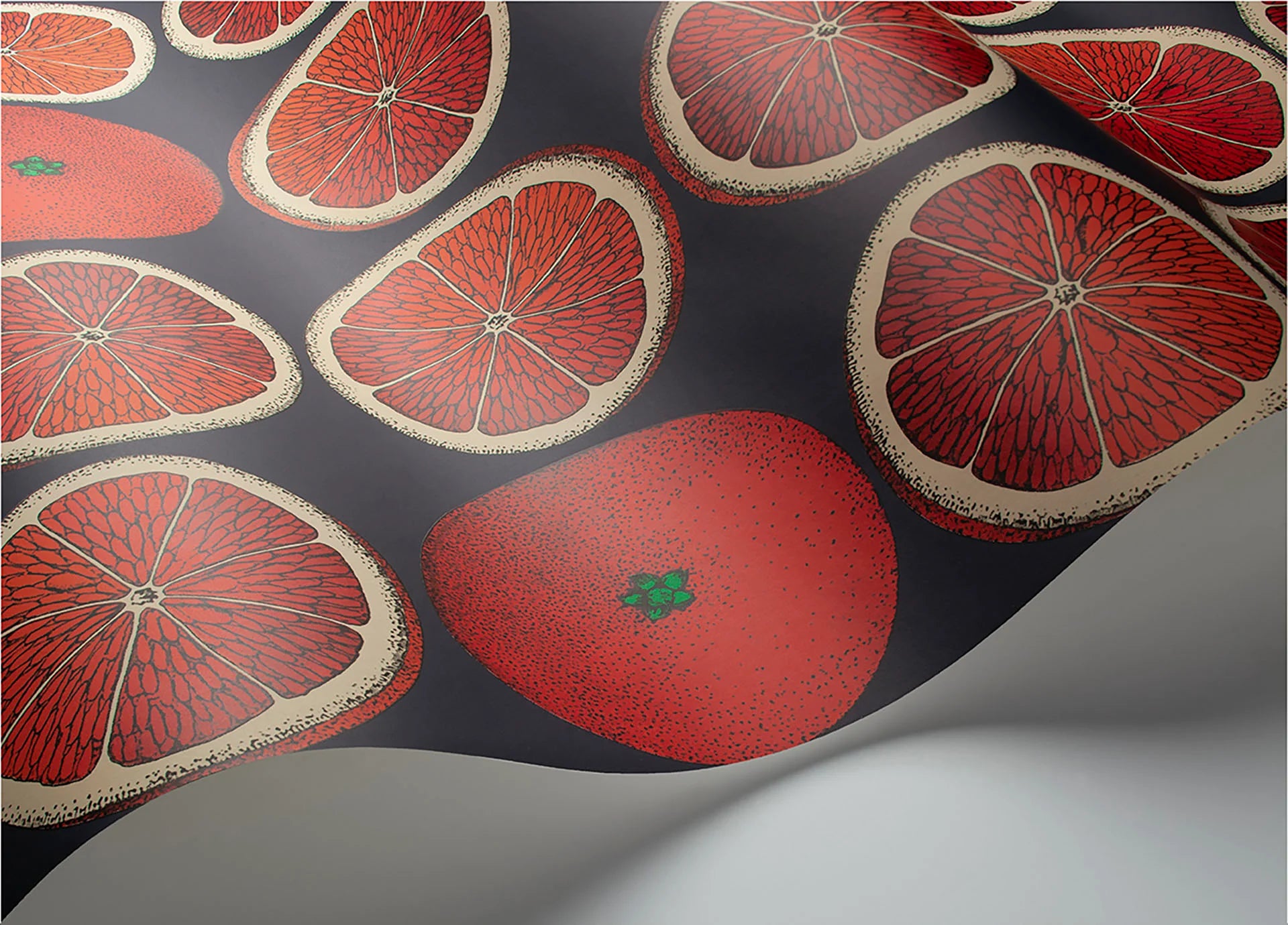 Cole & Son Fornasetti Arance, Blood Orange & Ink