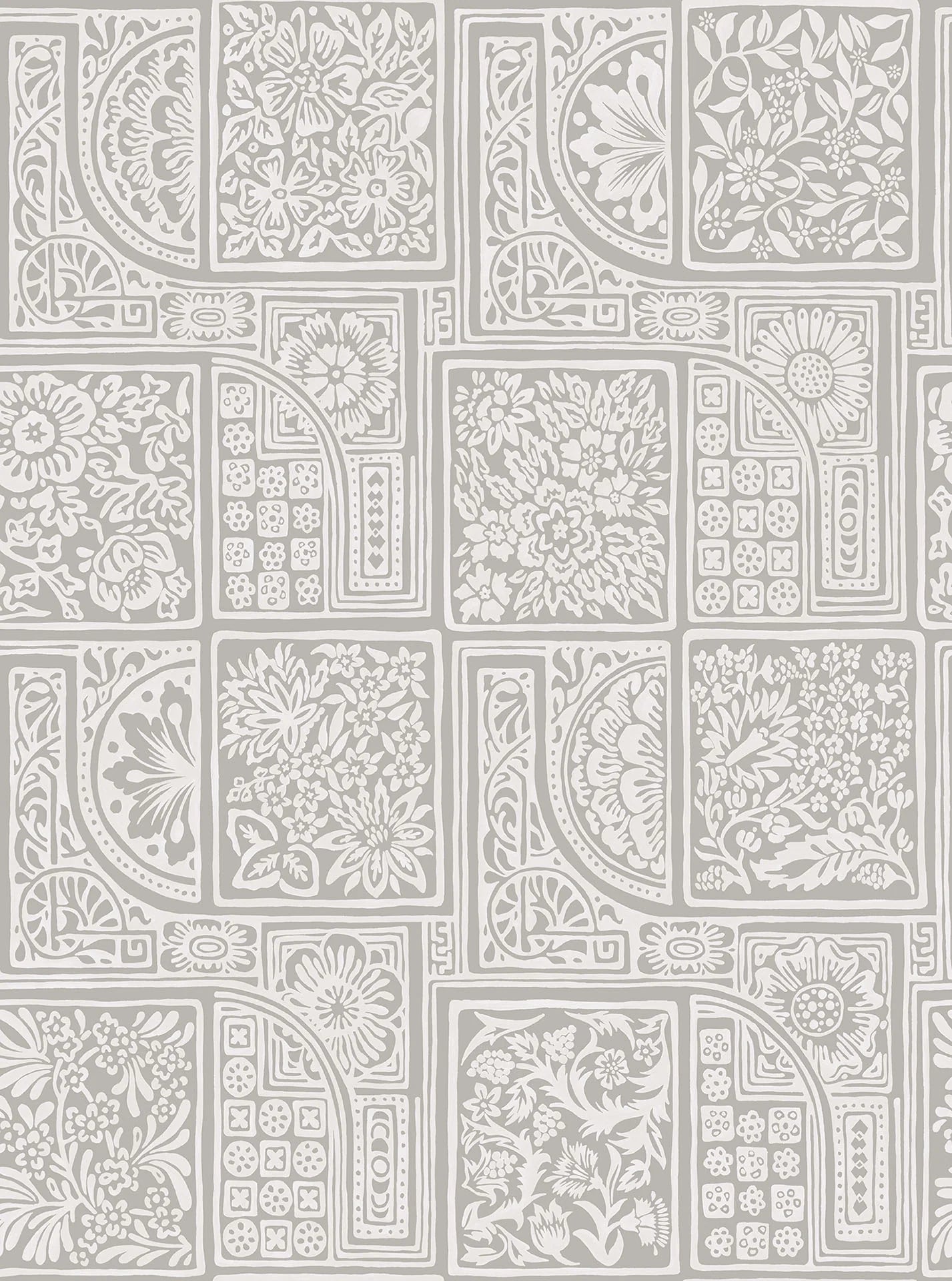 Cole & Son Mariinsky Damak Bellini, Grey on White