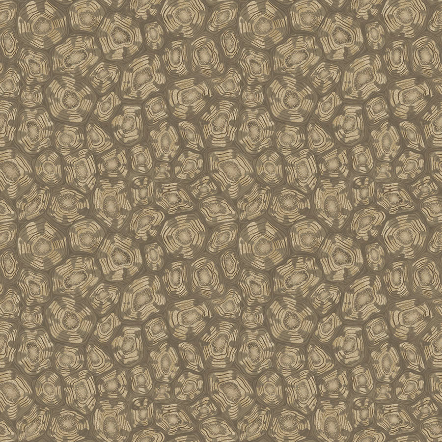 Cole & Son Jabula Savanna Shell, Metallic Silver, Cedar & Metallic Gold