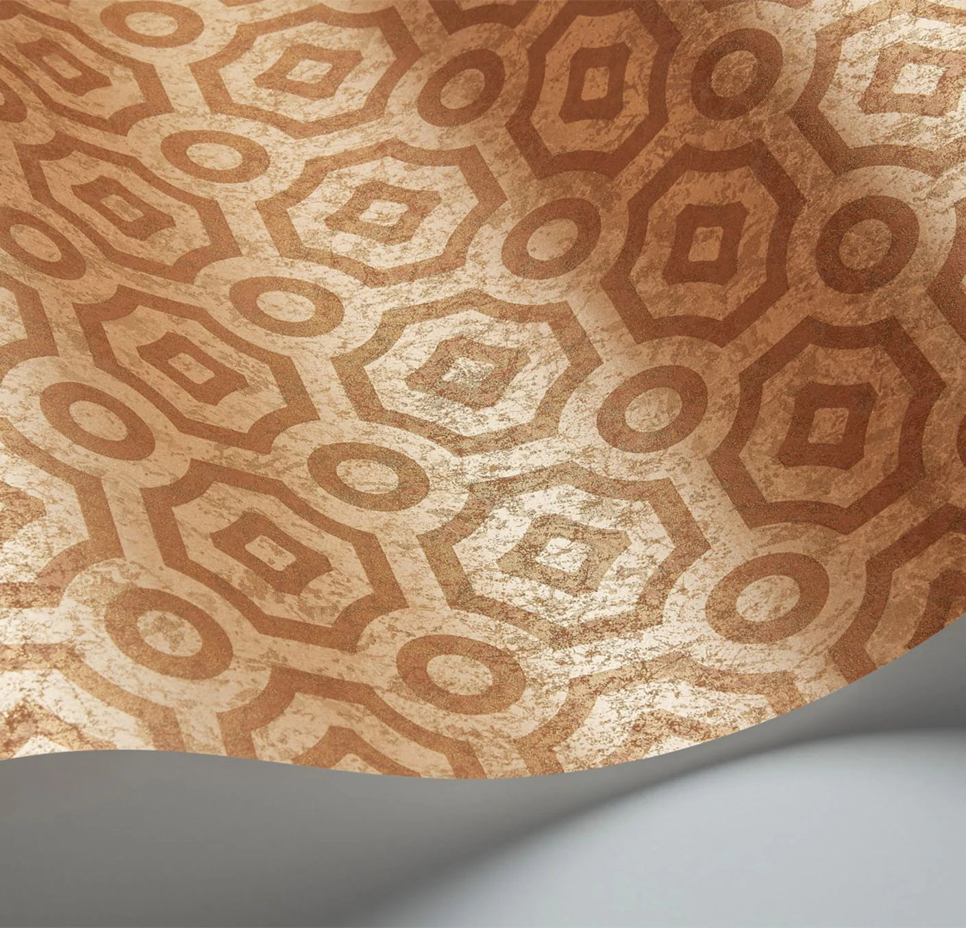 Cole & Son Historic Royal Palaces Queen's Quarter, Metallic Copper