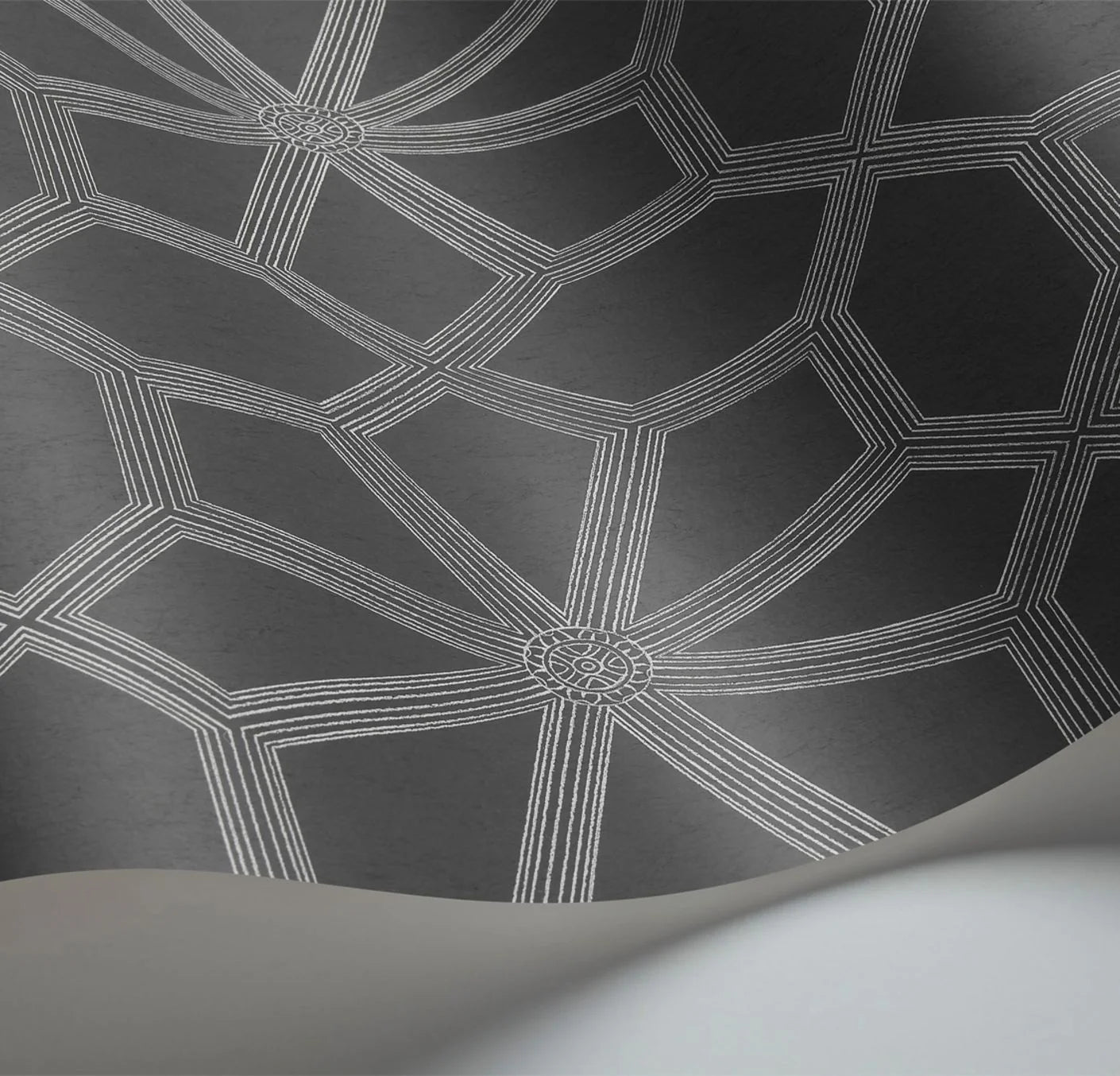 Cole & Son Historic Royal Palaces Wolsey Stars, Chalk on Charcoal