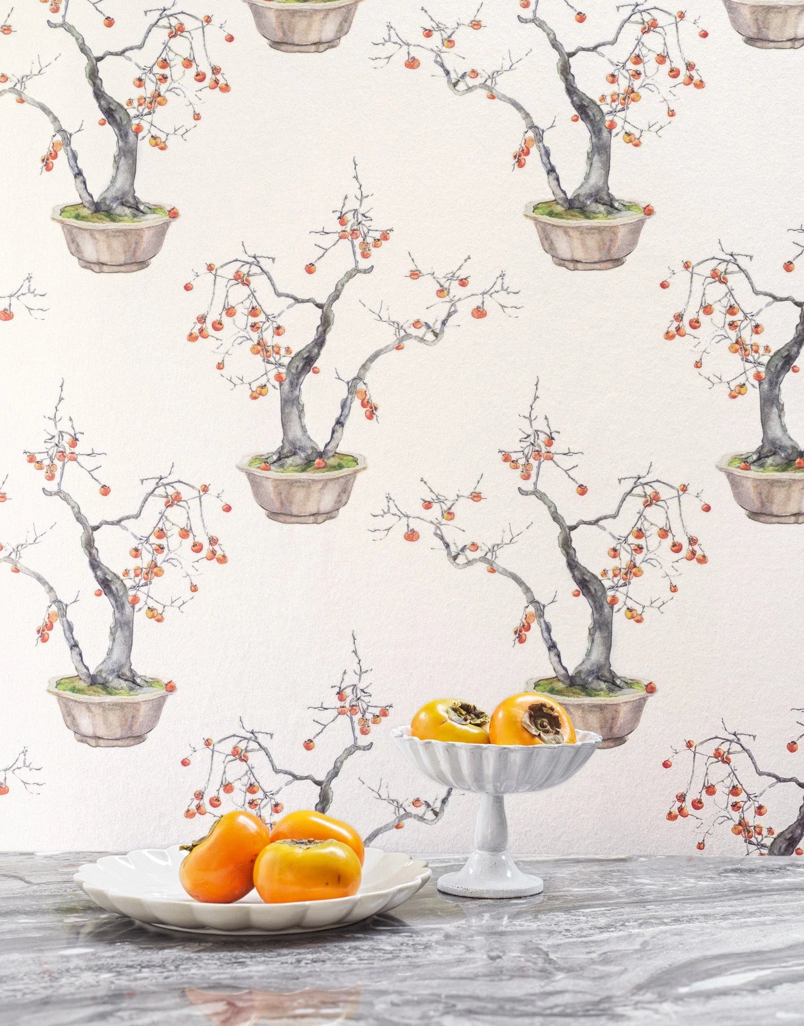 Cole & Son Shinrin Yoku , Kaki Persimmon, Ivory & Bergamot