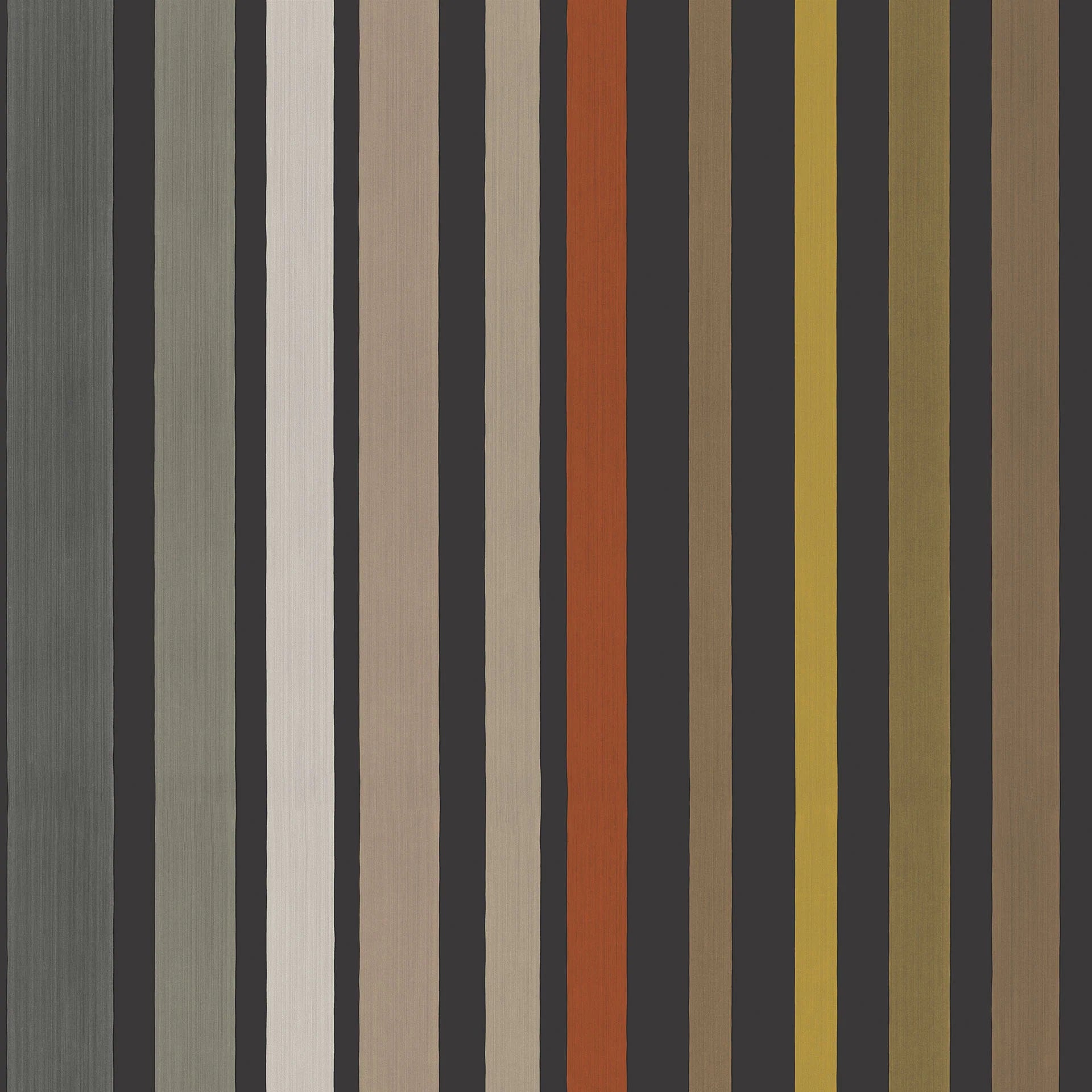 Cole & Son Mariinsky Damask Carousel Stripe, Black & Multi