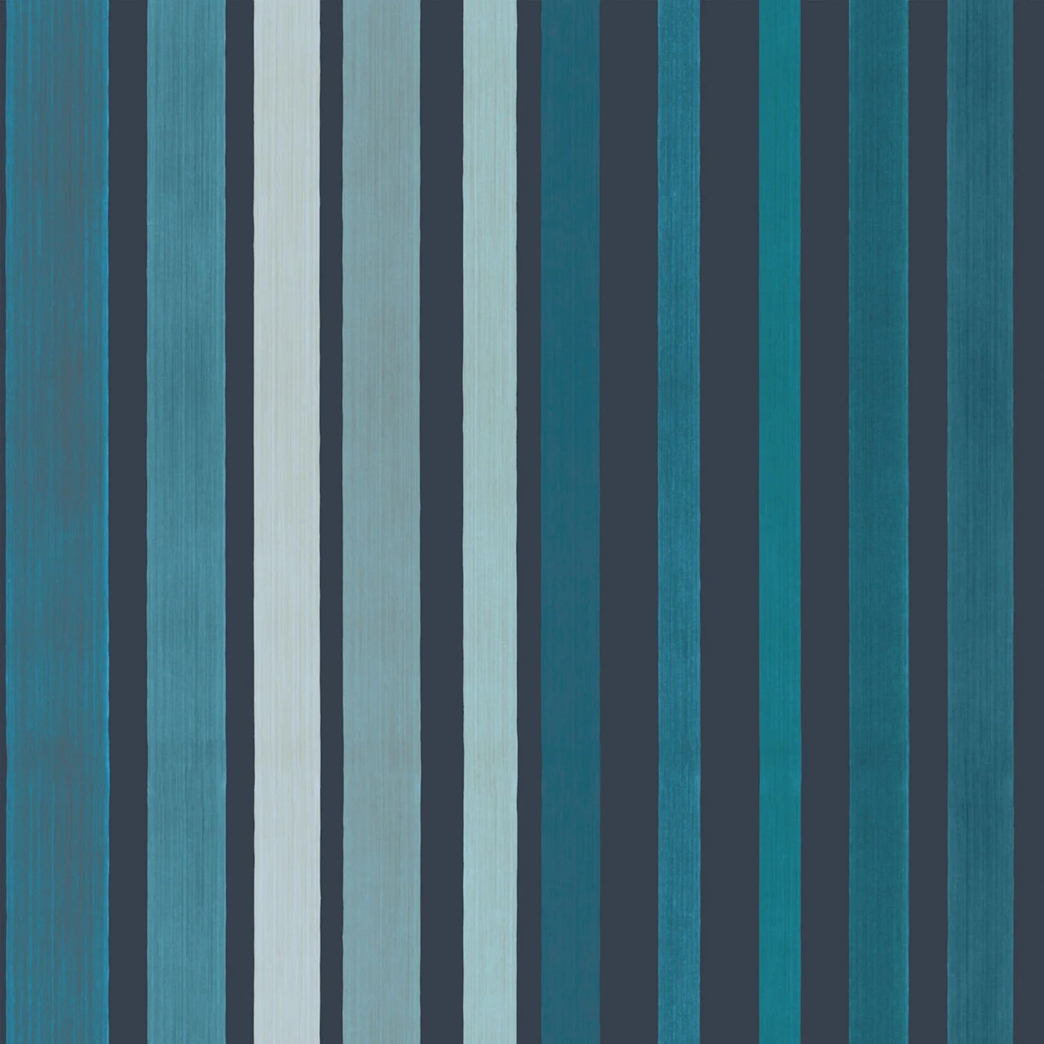 Cole & Son Marquee Stripes Carousel Stripe, Petrol on Ink