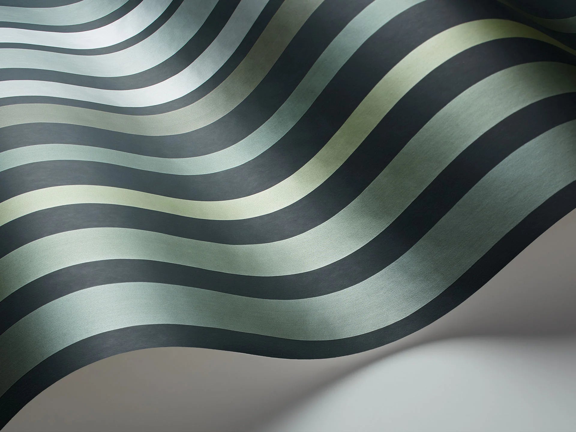 Cole & Son Marquee Stripes Carousel Stripe, Frosty Green
