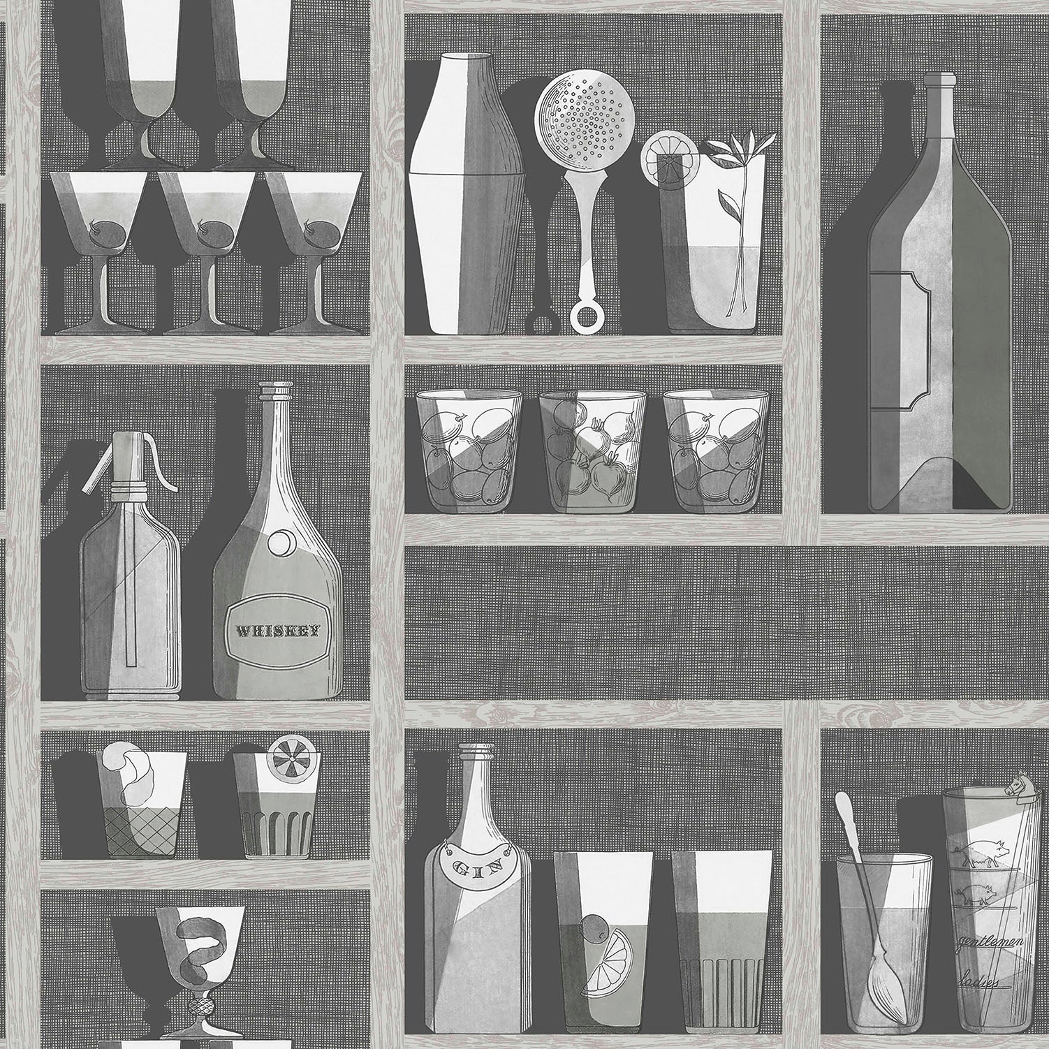 Cole & Son Fornasetti Cocktails, Soot & Snow