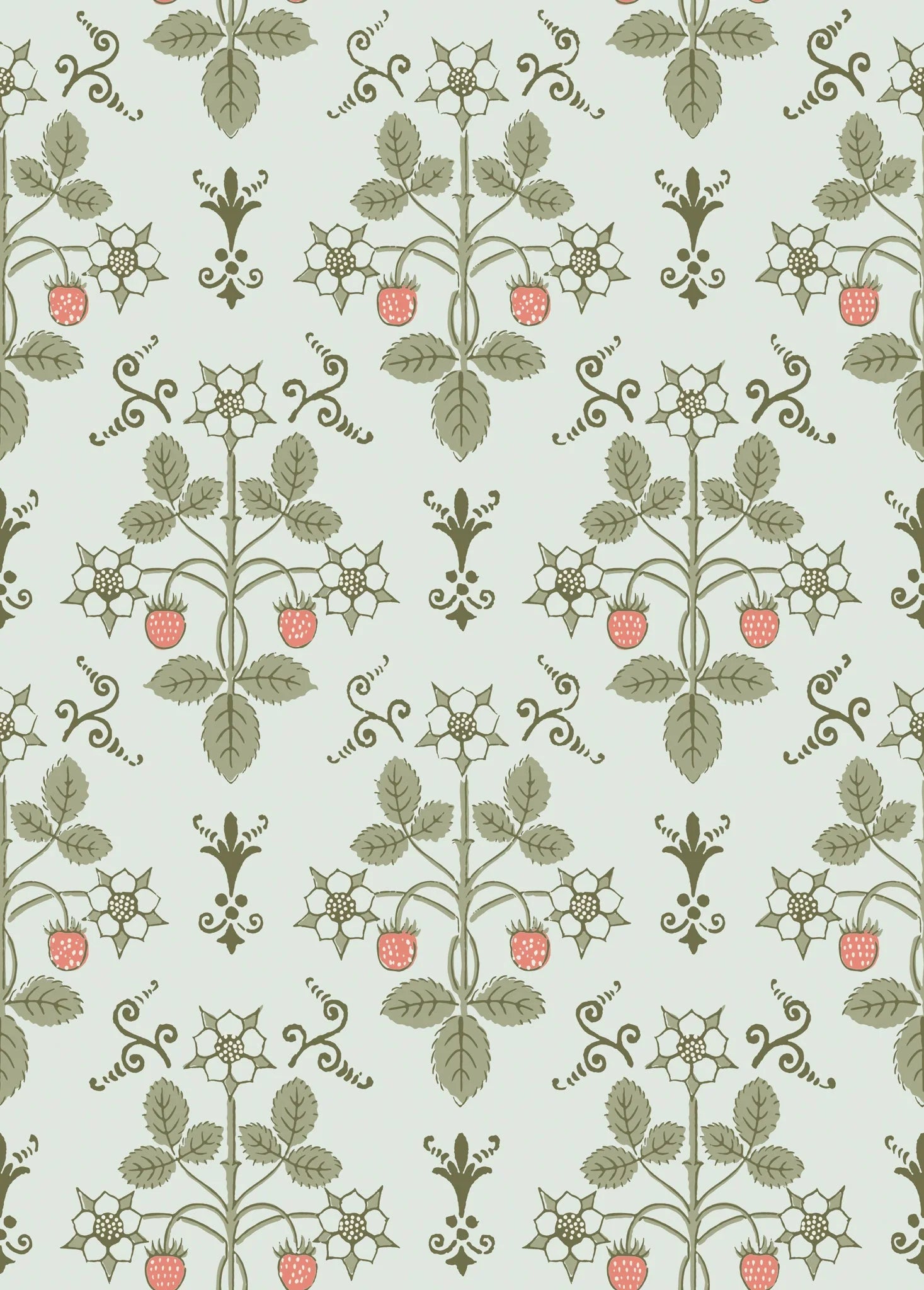 Cole & Son, Classics Vol I, Strawberry, Duck Egg