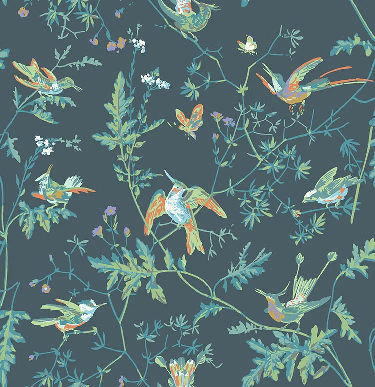 Cole & Son Icons Hummingbirds, Viridian