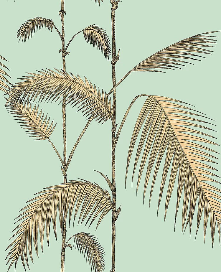 Cole & Son Icons Palm Leaves, Mint & Yellow