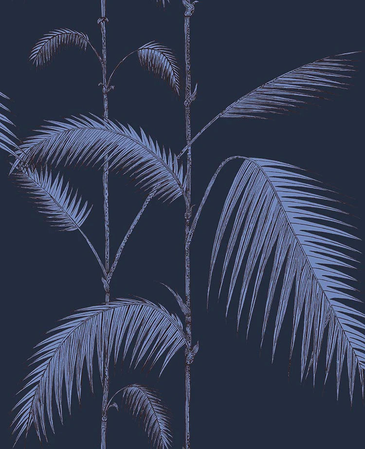 Cole & Son Icons Palm Leaves, Ink & Violet