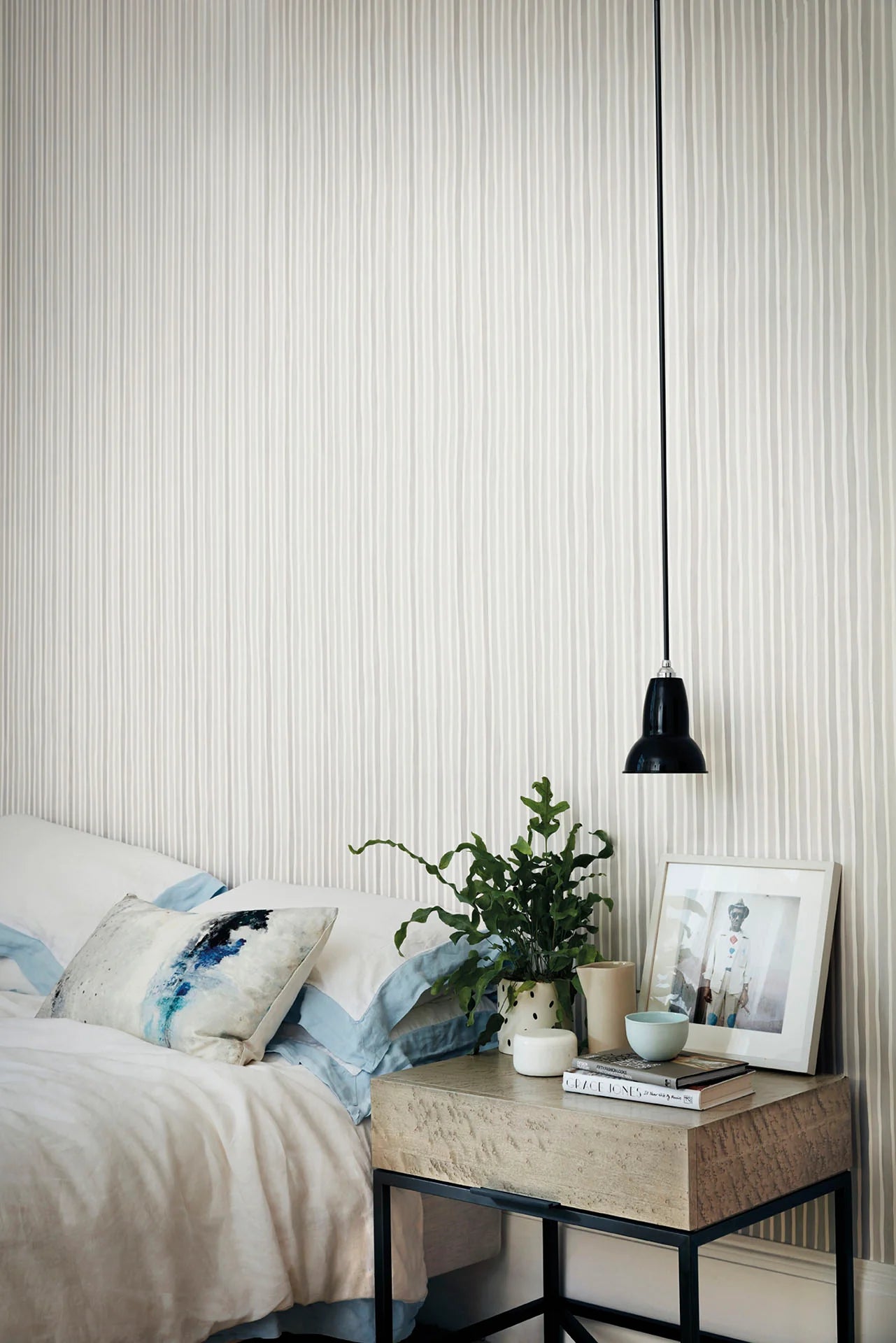 Cole & Son Marquee Stripes Croquet stripe, Soft Grey