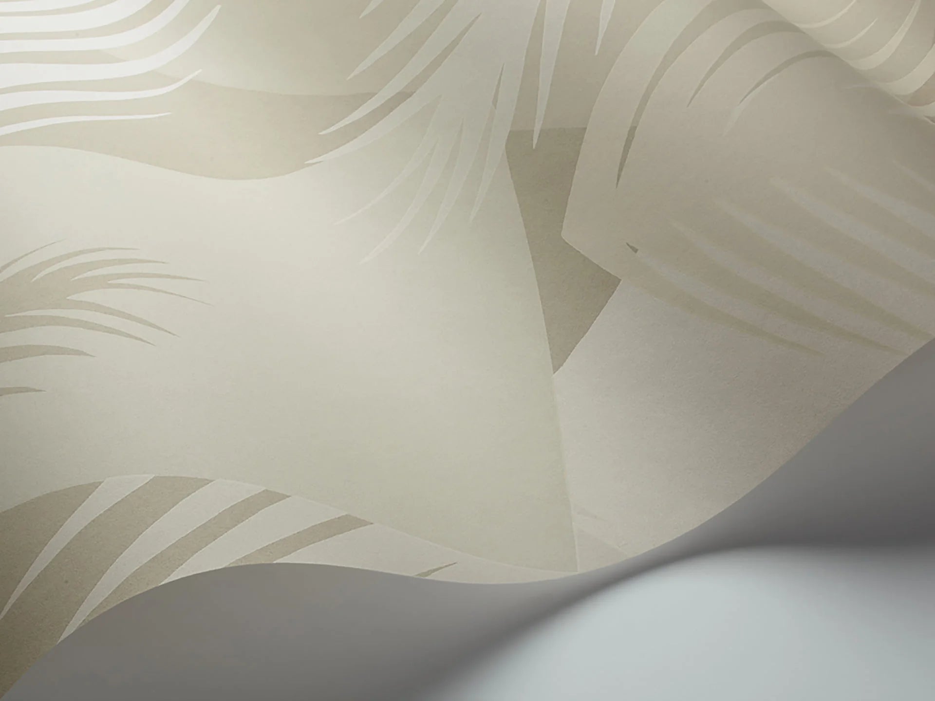Cole & Son Geomatric II Deco Palm, Parchment on Stone,