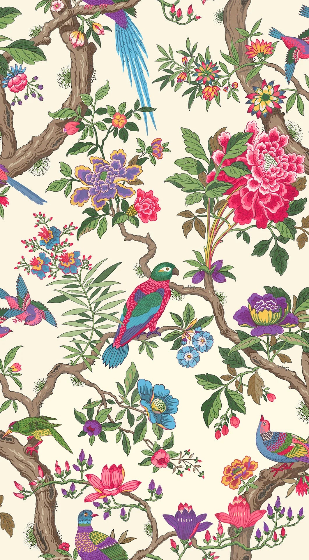 Cole & Son Folie Fontainebleau, Multi on Parchment