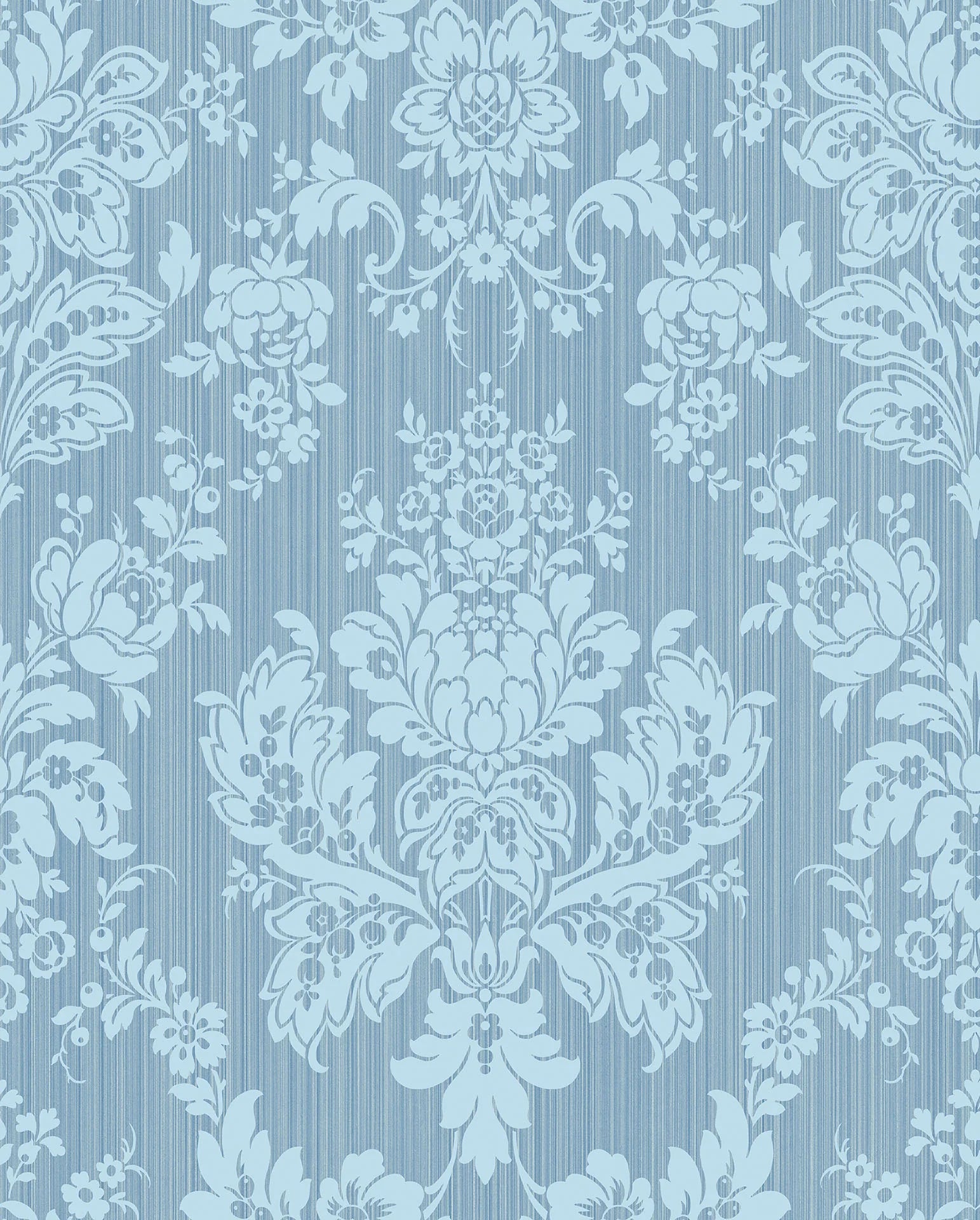 Cole & Son Mariinsky Damask Giselle, Mica Cerulean Blue