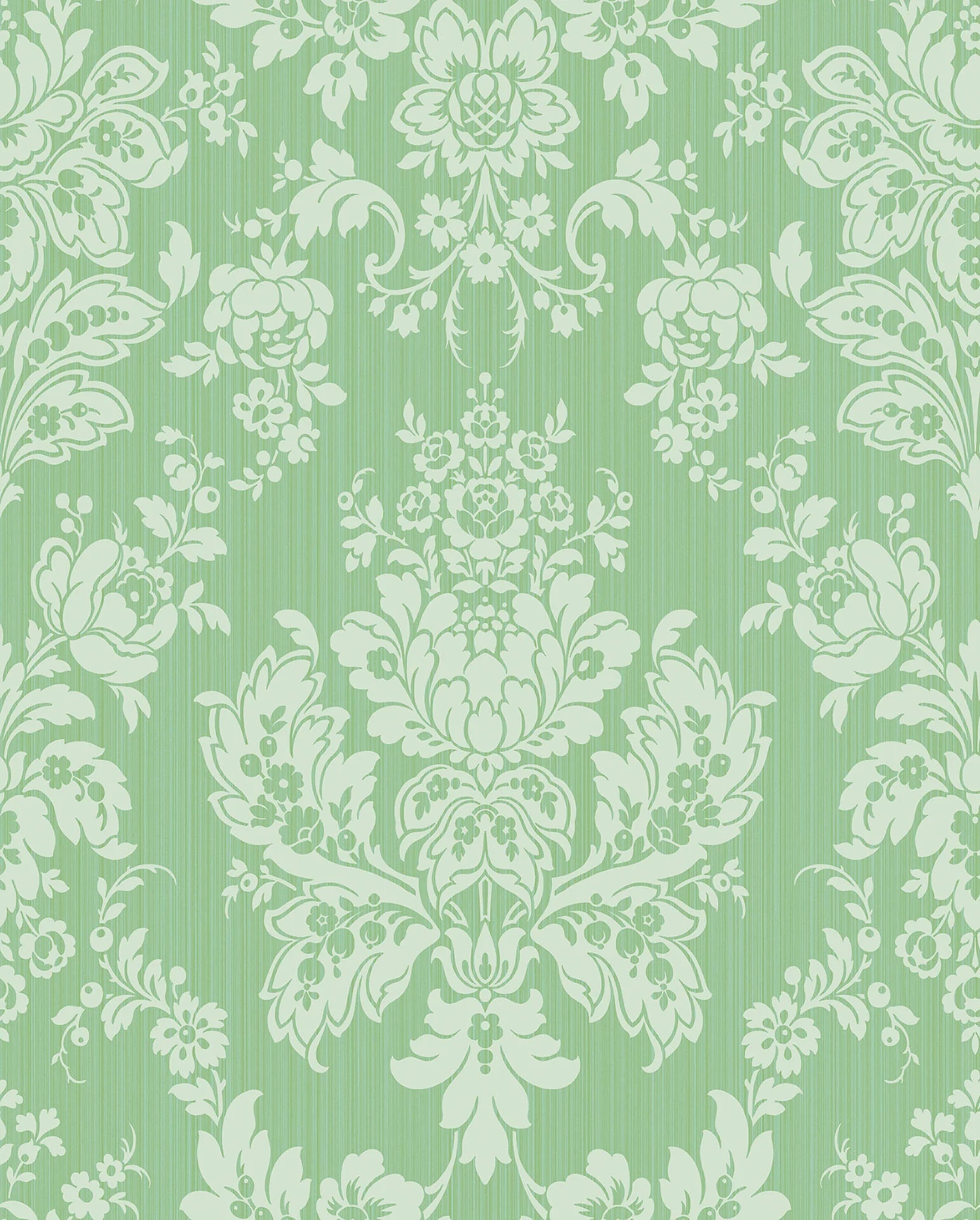 Cole & Son Mariinsky Damask Giselle, Mica Leaf Green