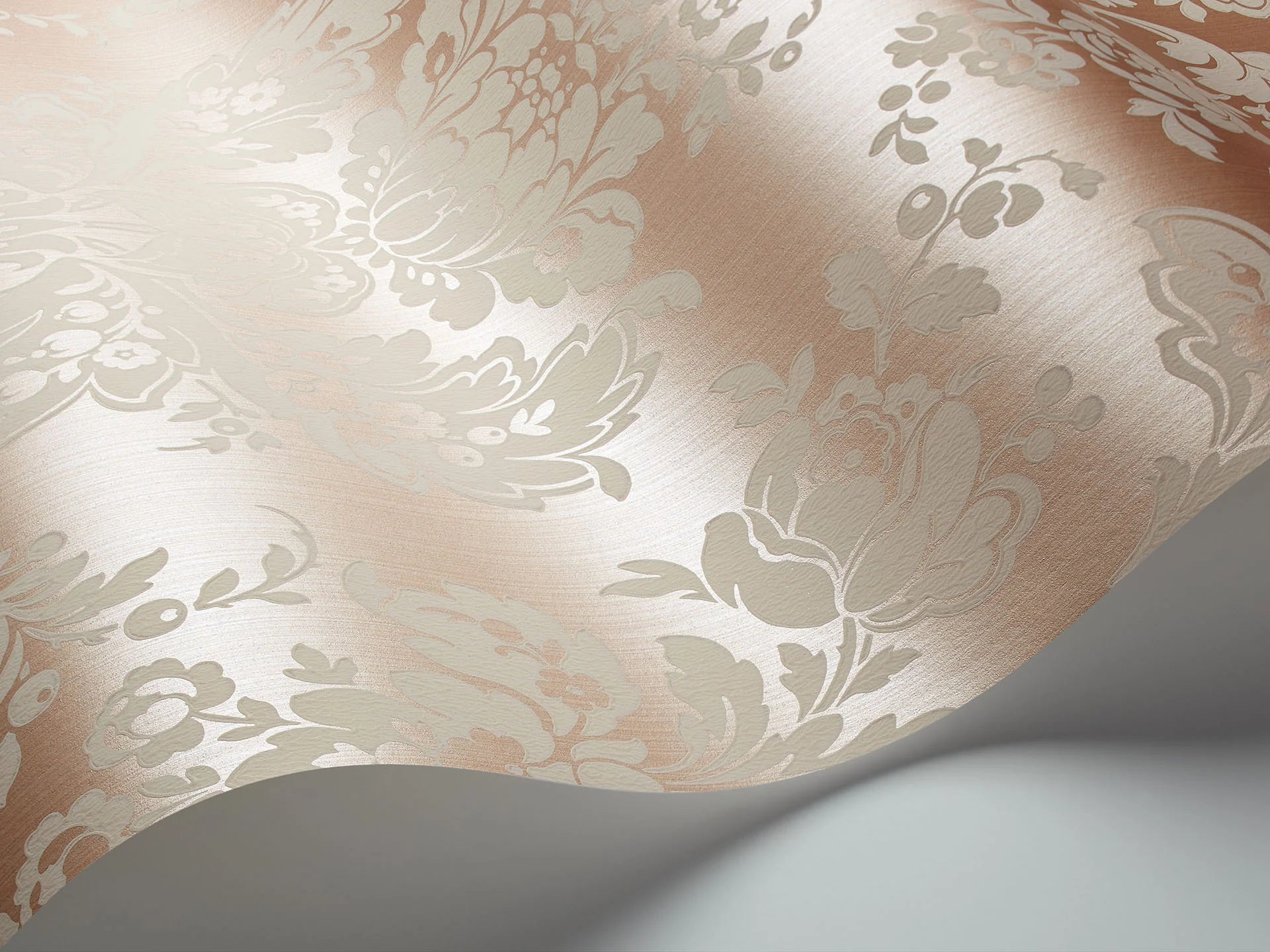 Cole & Son Mariinsky Damask Giselle, Mica Plaster Pink