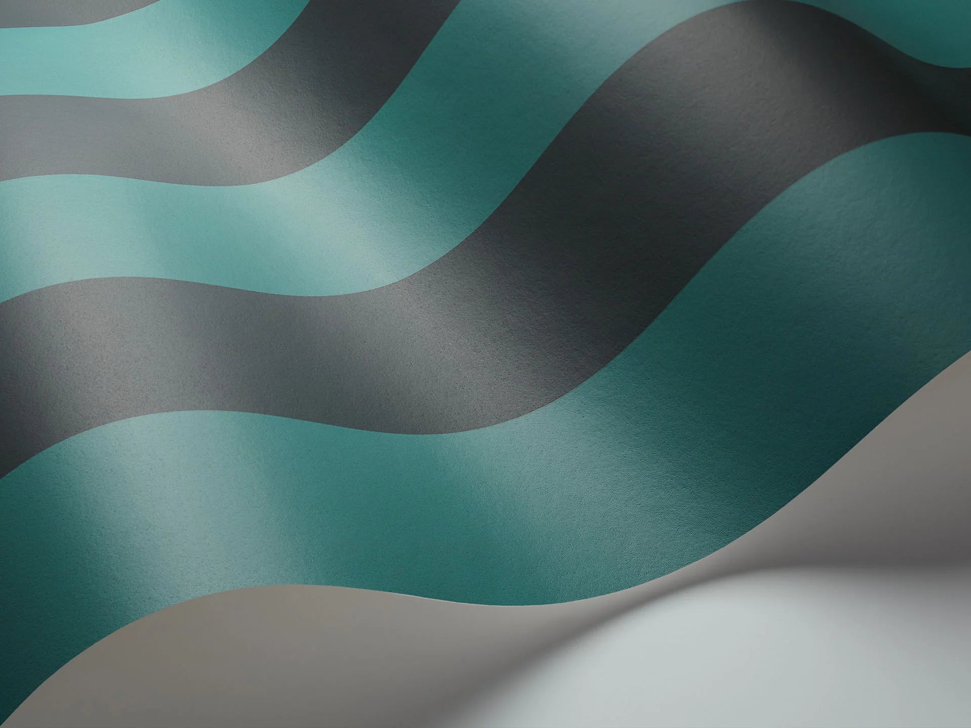 Cole & Son Masquee Stripes Glastonbury Stripe, Teal & Charcoal