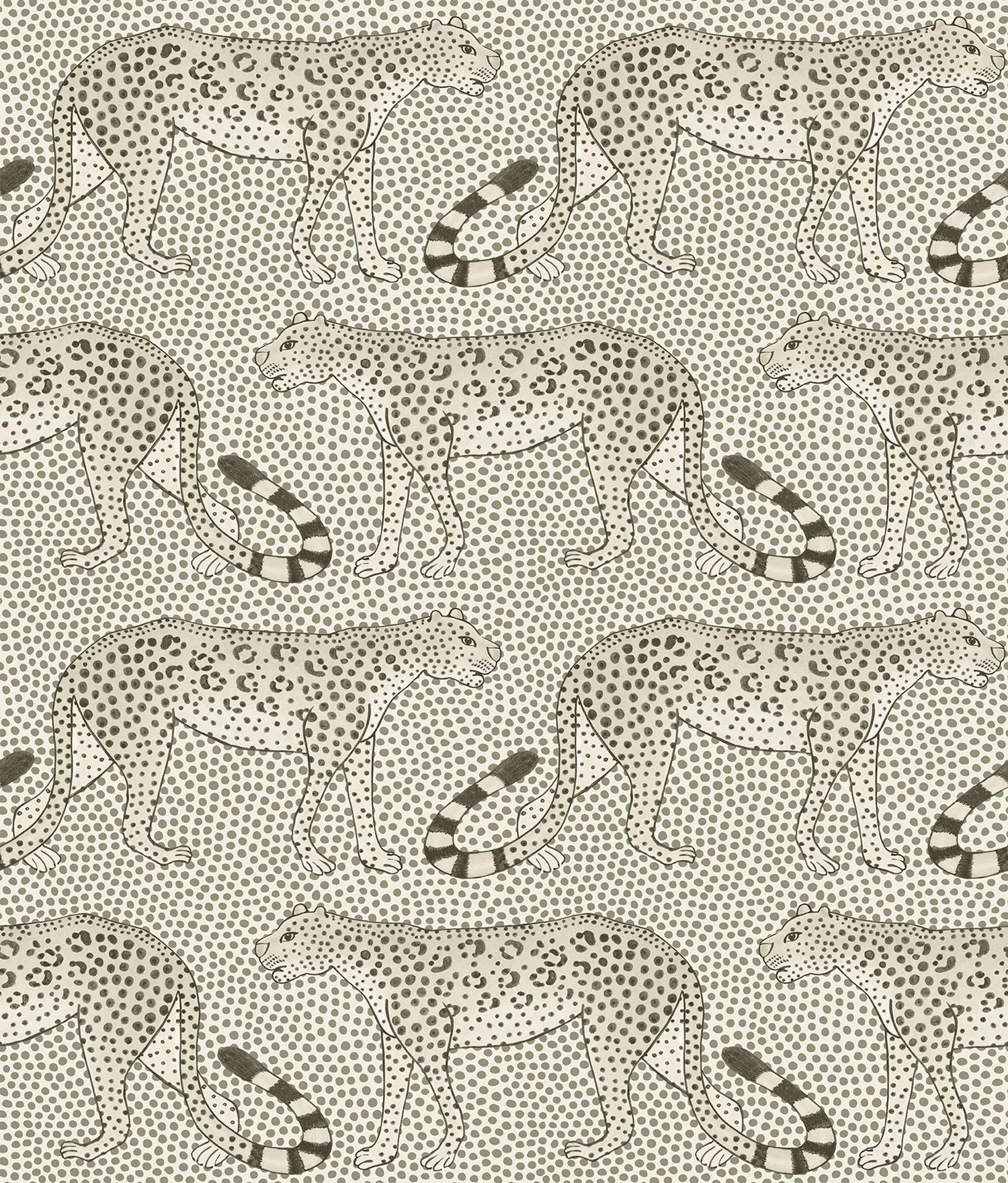 Cole & Son Ardmore Leopard Walk, Soot on Snow