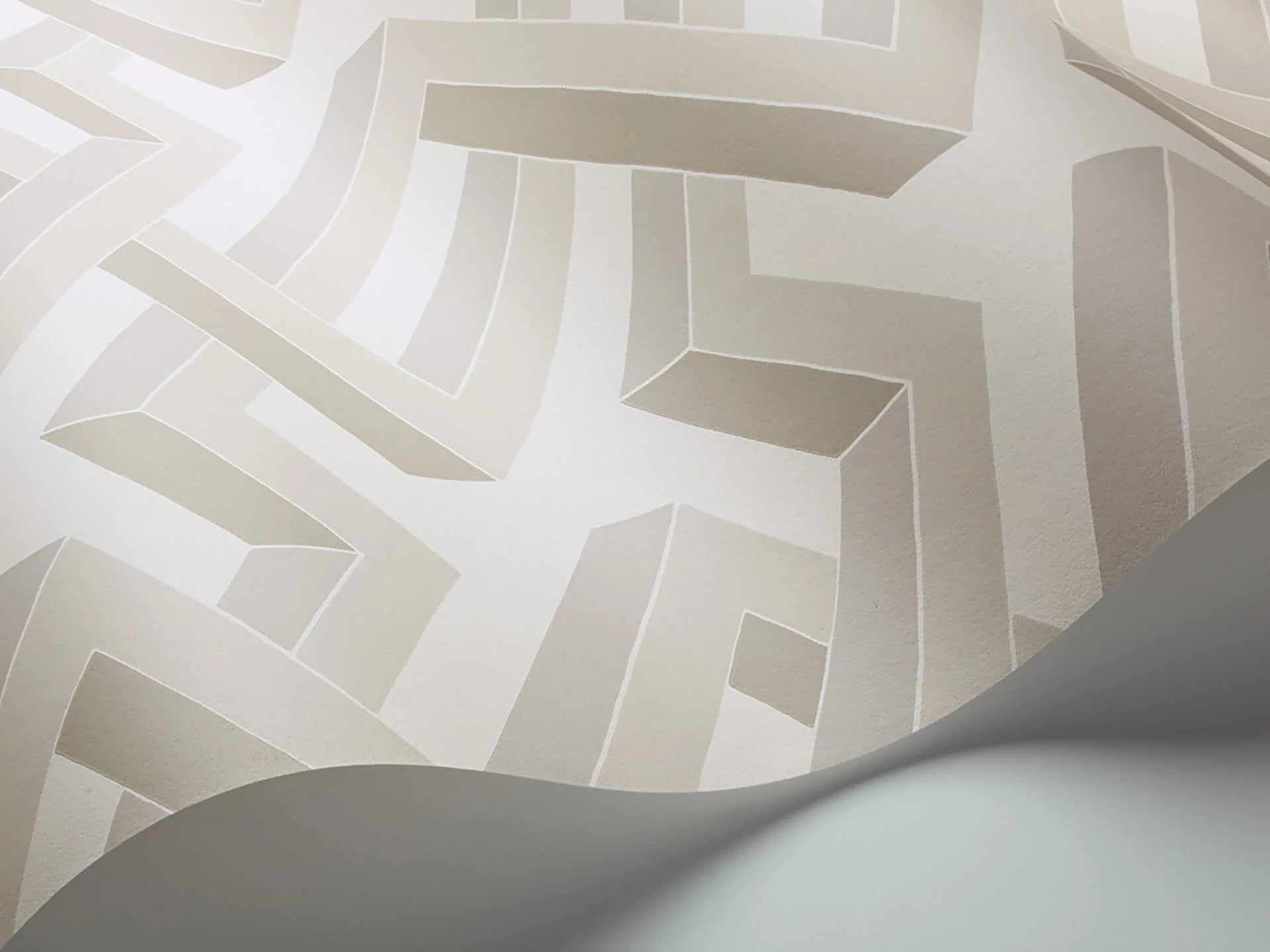 Cole & Son Geometric II Luxor, Stone on White