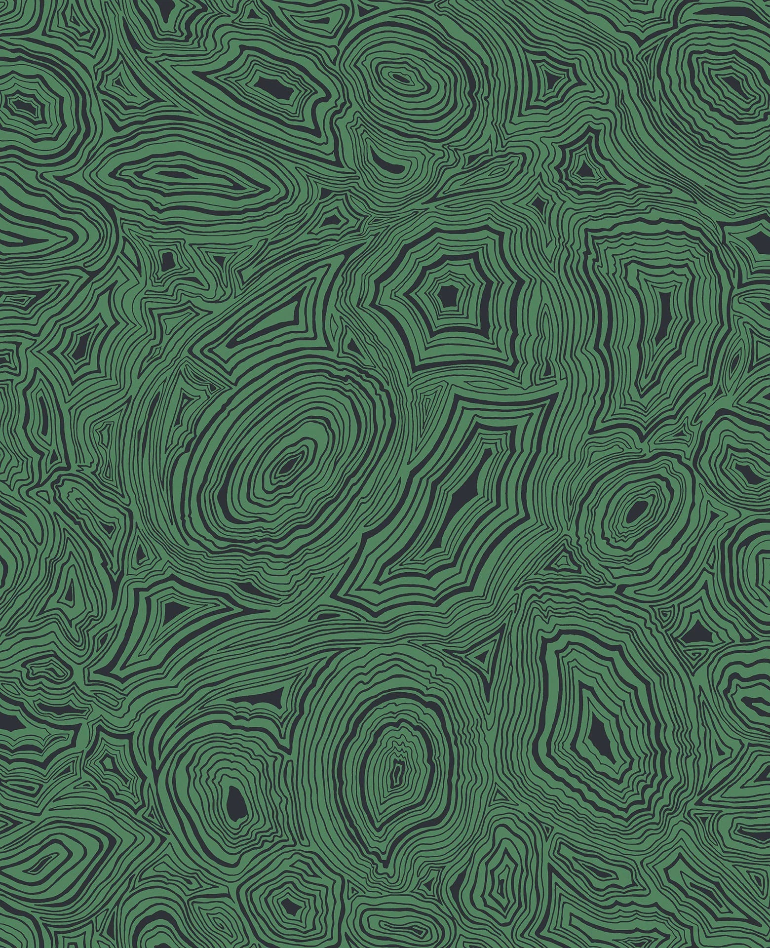 Cole & Son Fornasetti Malachite, Emerald & Black