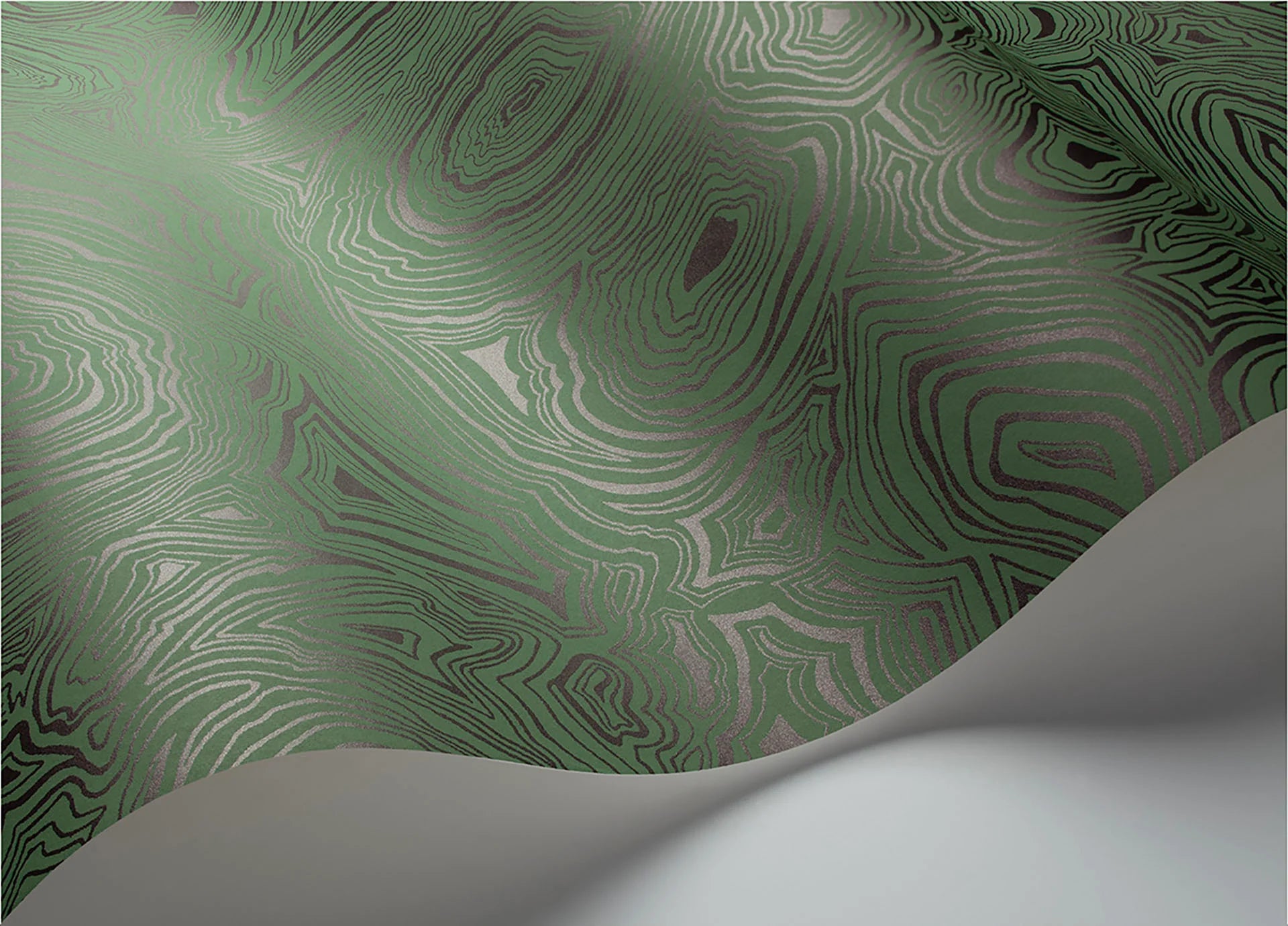 Cole & Son Fornasetti Malachite, Emerald & Black