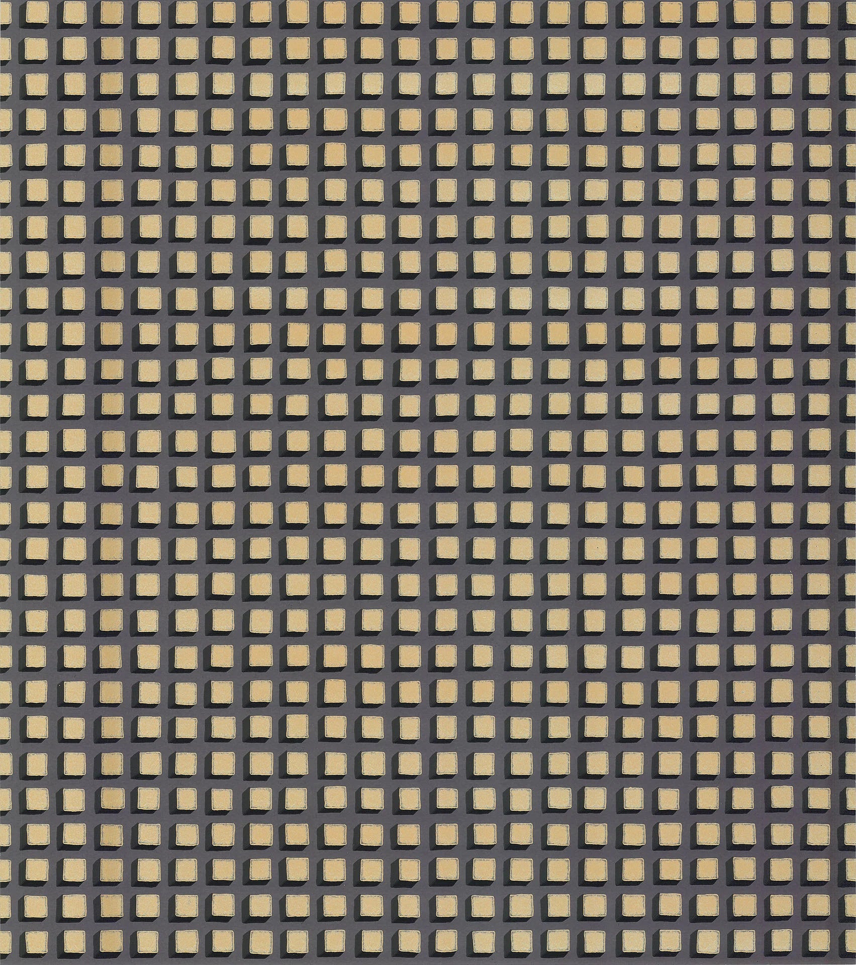 Cole & Son Geometric II Mozaïek, Metallic Gold on Soot