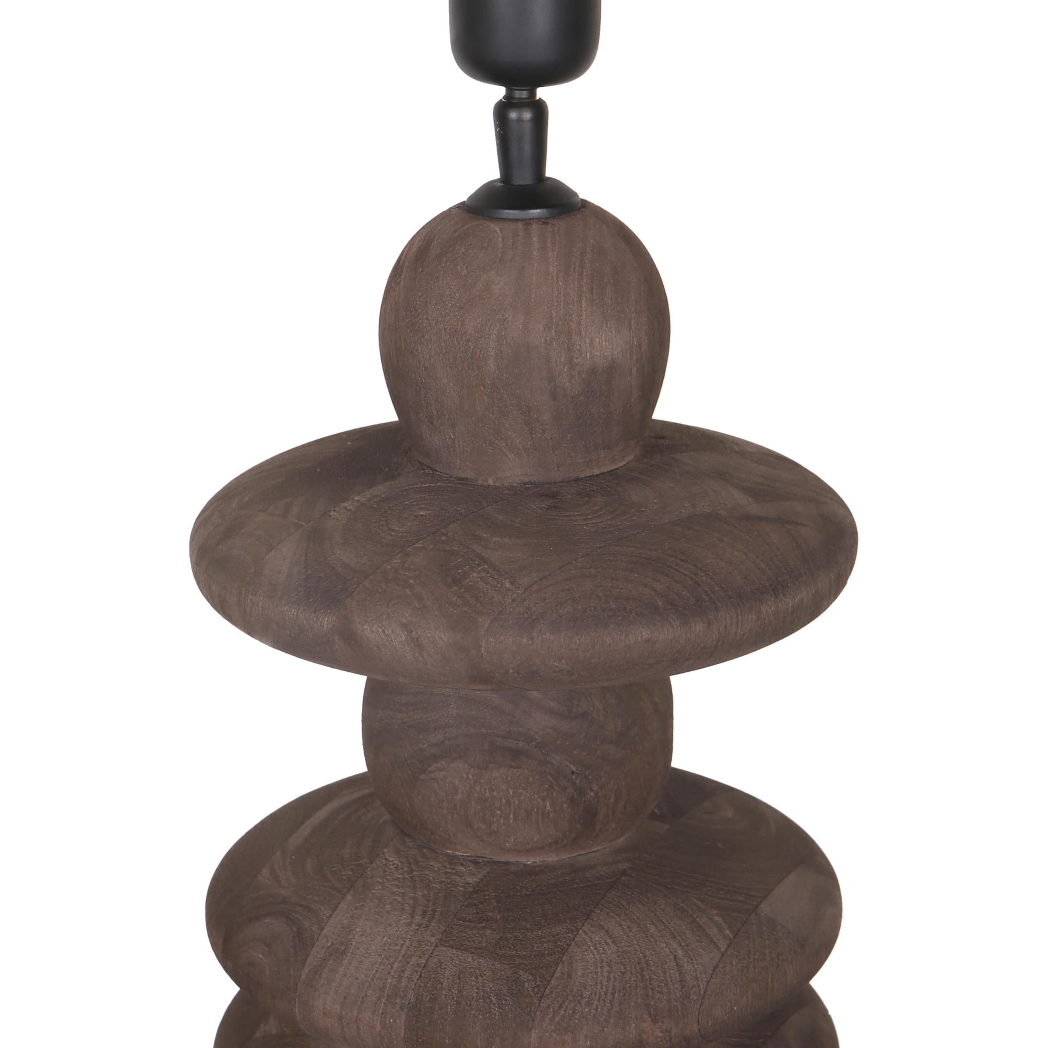 PTMD Tafellampvoet Callain Bruin 45cm
