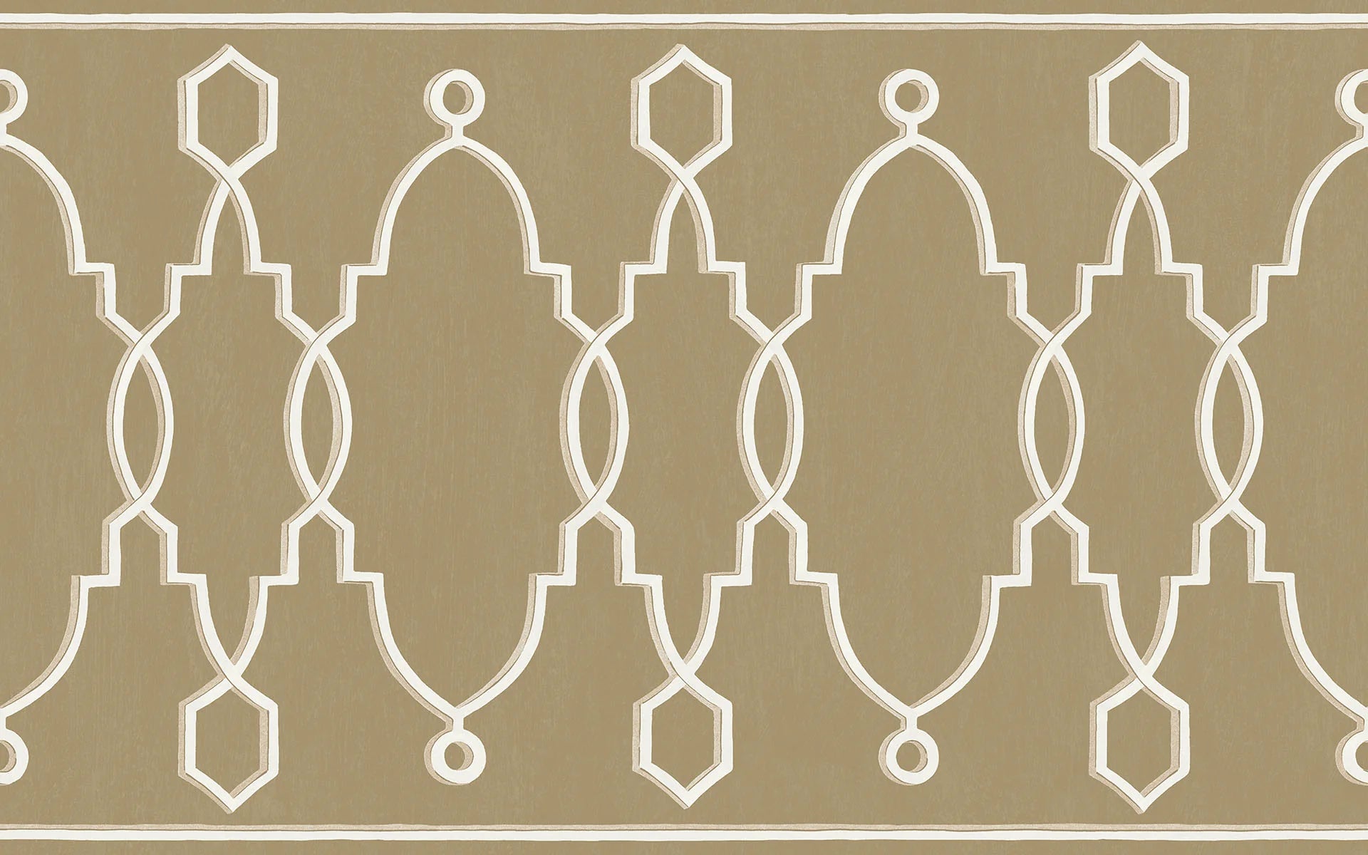 Cole & Son Folie Parterre Border, Metallic Antique Gold