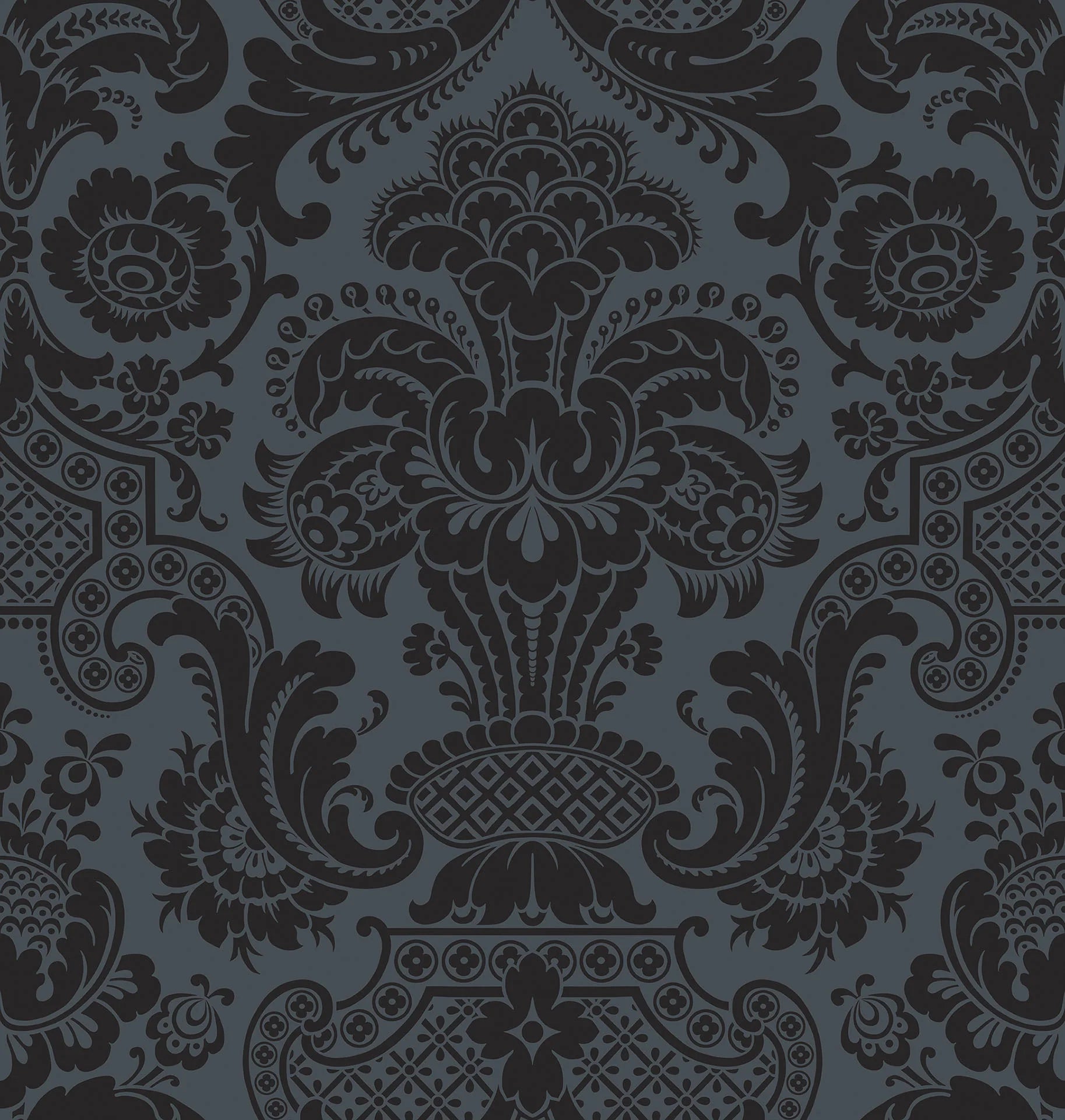 Cole & Son Mariinsky Damask Petrouchka, Charcoal